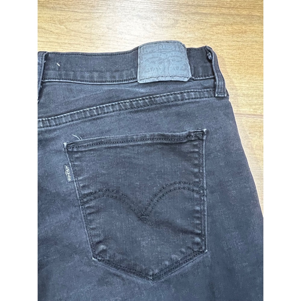 Levi's Jeans‎ Black Wash Bootcut Flare Mid Rise Size 16M W33 L32 - Picture 8 of 11